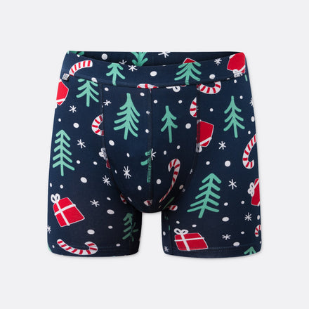 Julmönster Blå Boxershorts