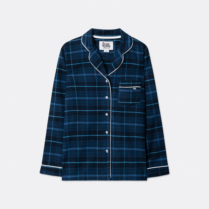 Blå Flanell Julpyjamas Barn