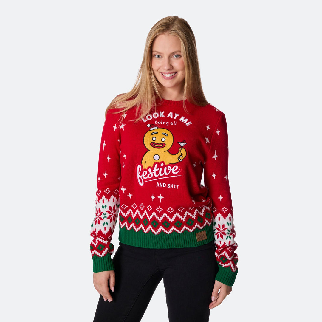 Festive Jultröja Dam