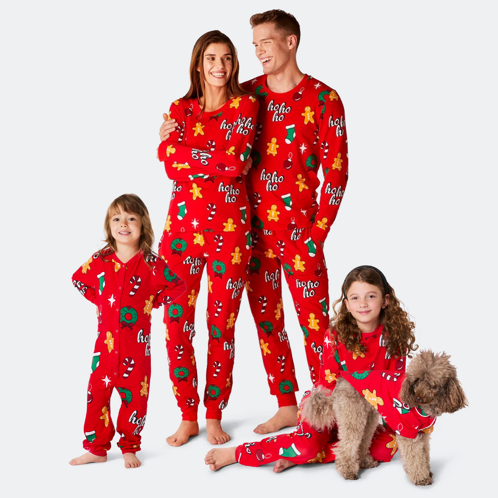 Hohoho Röd Julpyjamas Familj