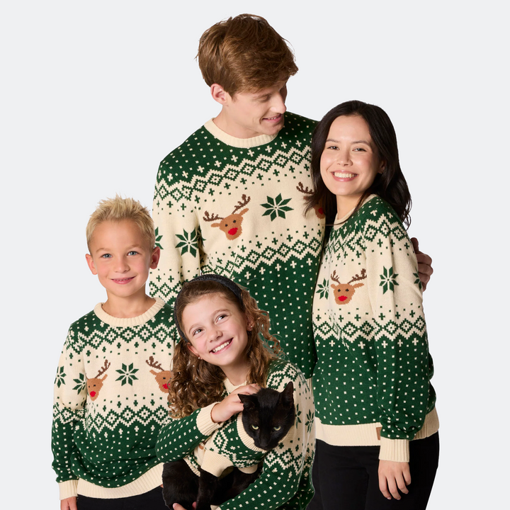 Retro Ren Grön Jultröjor till Hela Familjen