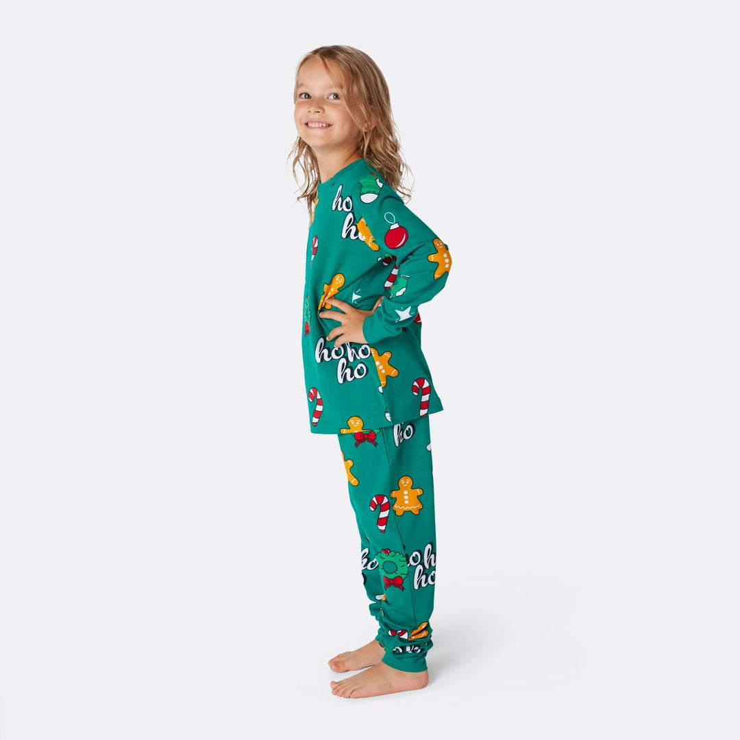 Hohoho Grön Julpyjamas Familj