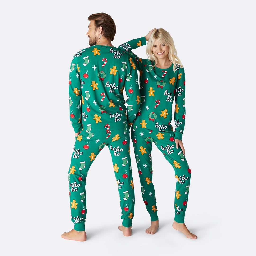 Hohoho Grön Julpyjamas Familj