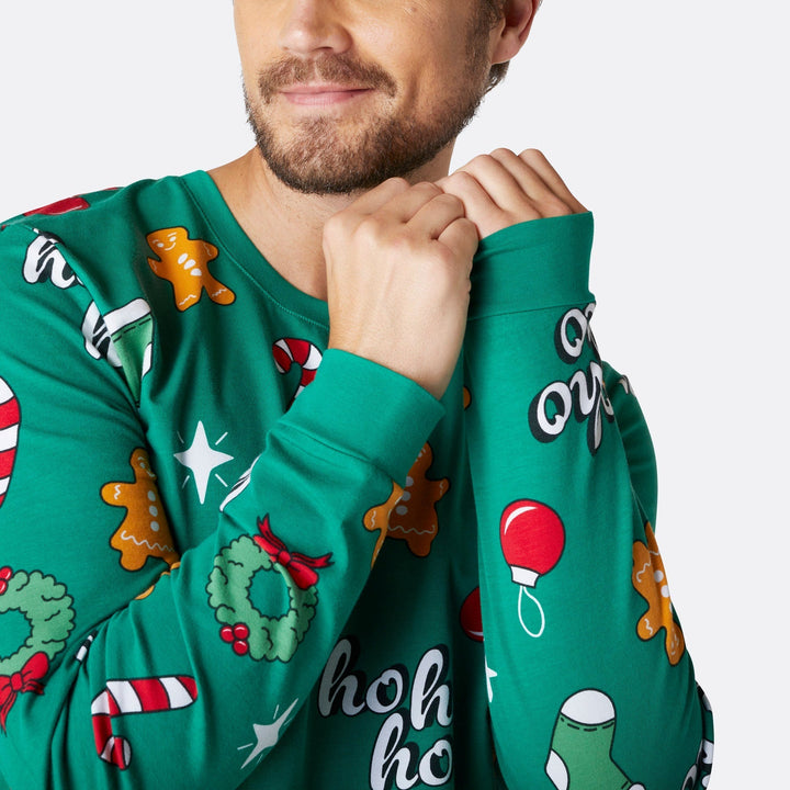 Hohoho Grön Julpyjamas Familj