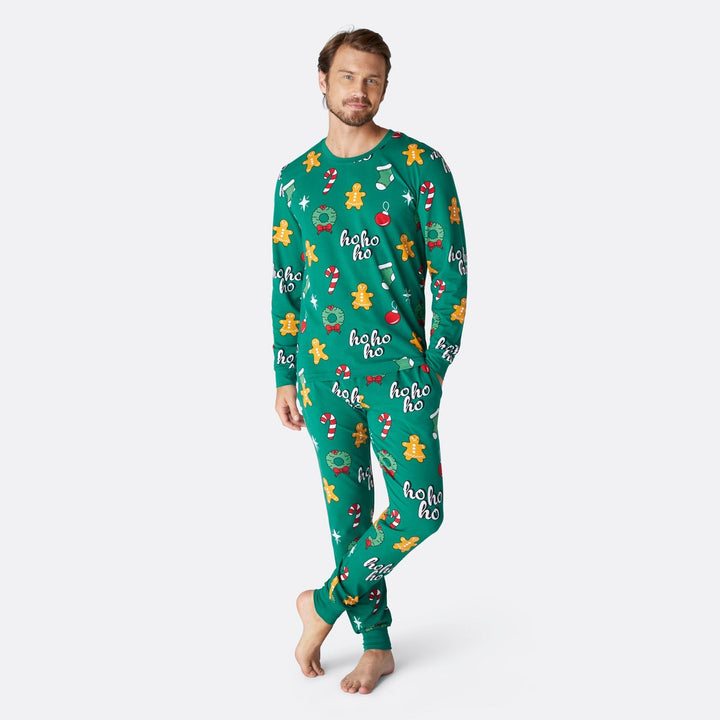 Hohoho Grön Julpyjamas Familj