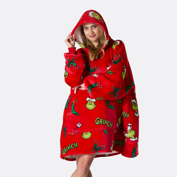 Grinchen Röd HappyHoodie