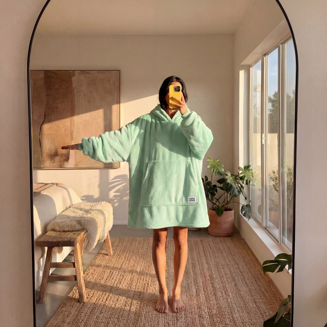 Ljusgrön HappyHoodie