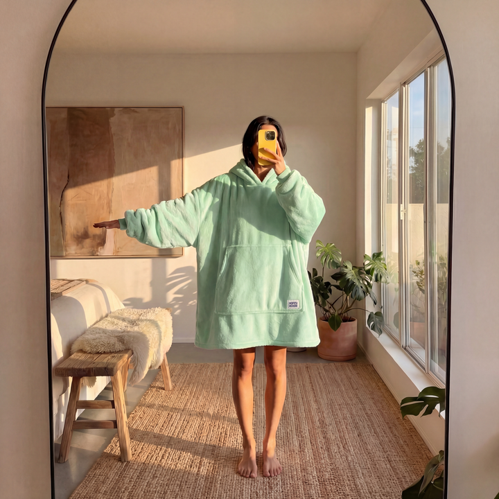Ljusgrön HappyHoodie