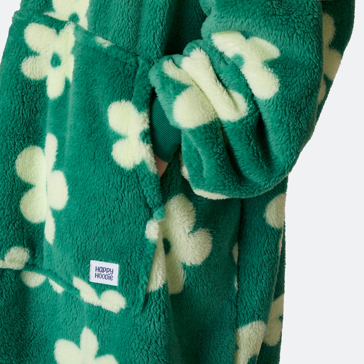 Blommor Grön Teddy HappyHoodie