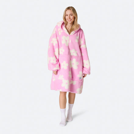 Blommor Rosa Teddy HappyHoodie