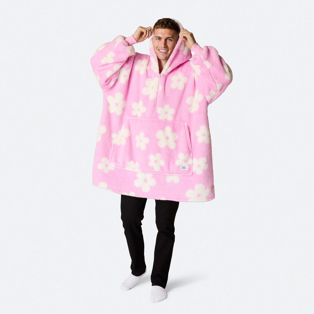 Blommor Rosa Teddy HappyHoodie