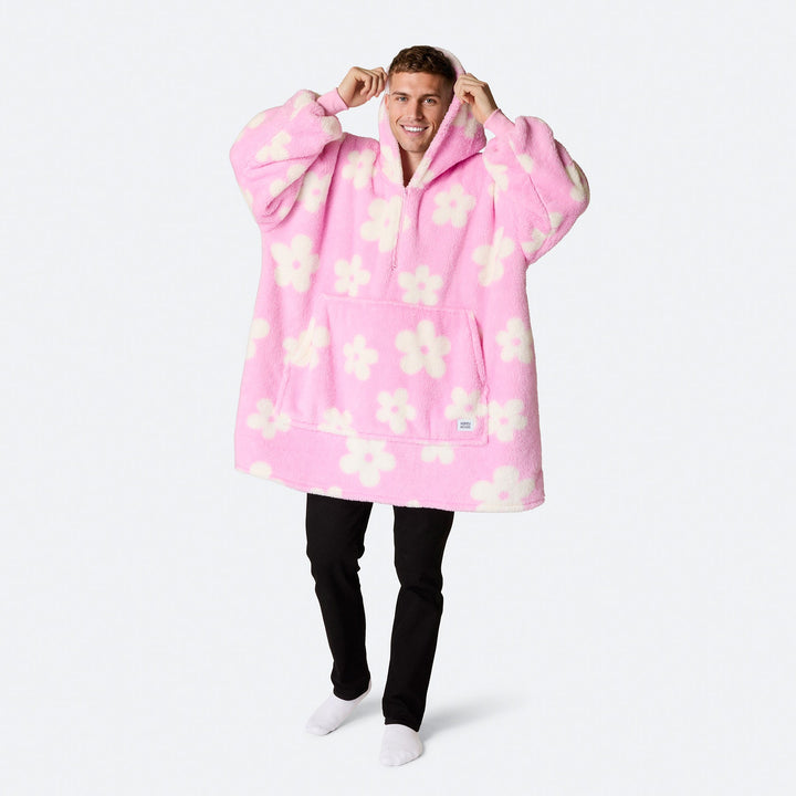 Blommor Rosa Teddy HappyHoodie