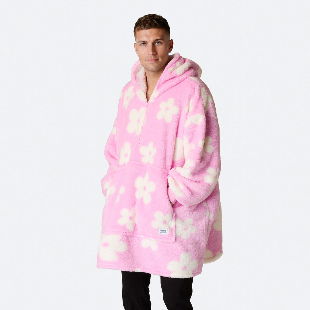Blommor Rosa Teddy HappyHoodie
