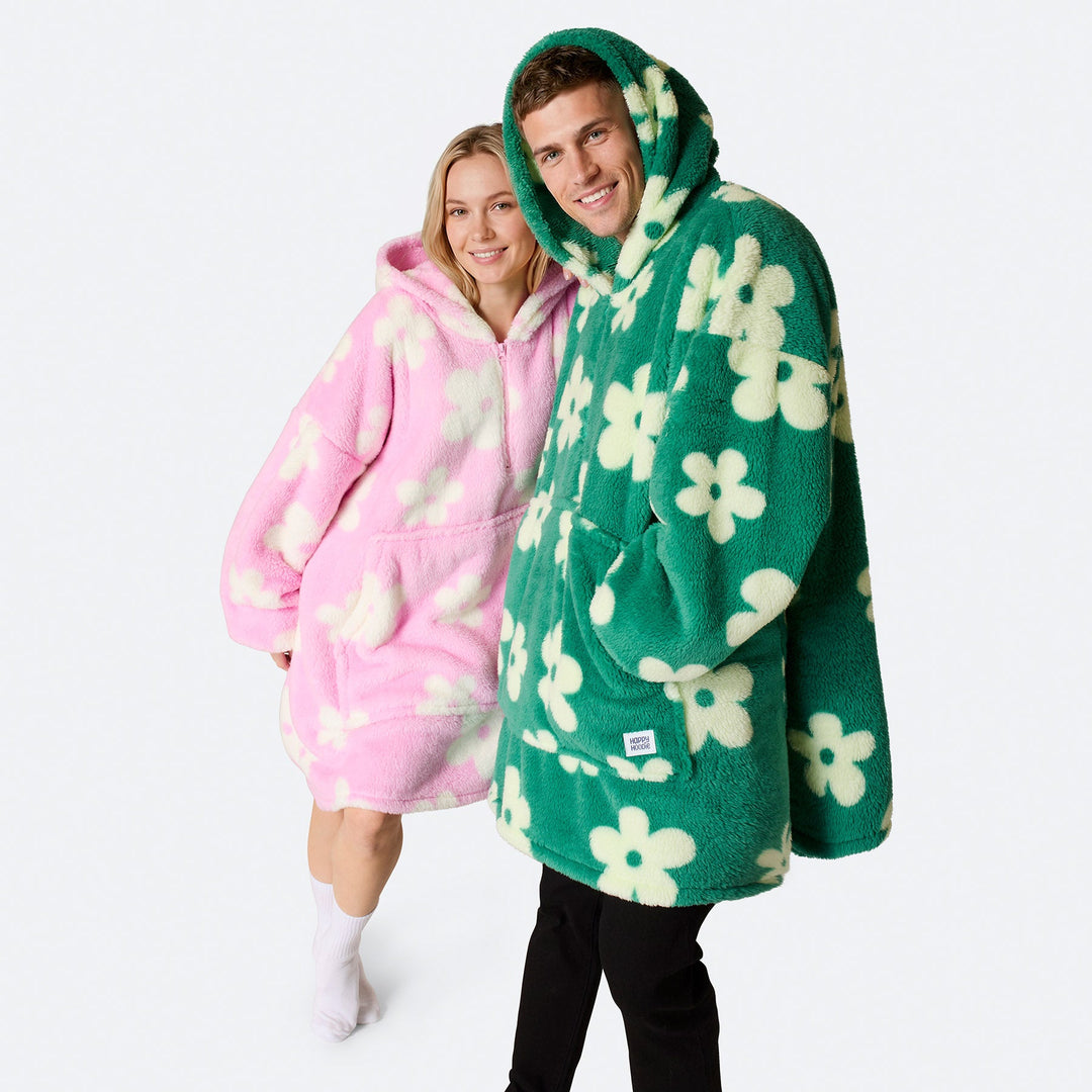 Blommor Rosa Teddy HappyHoodie