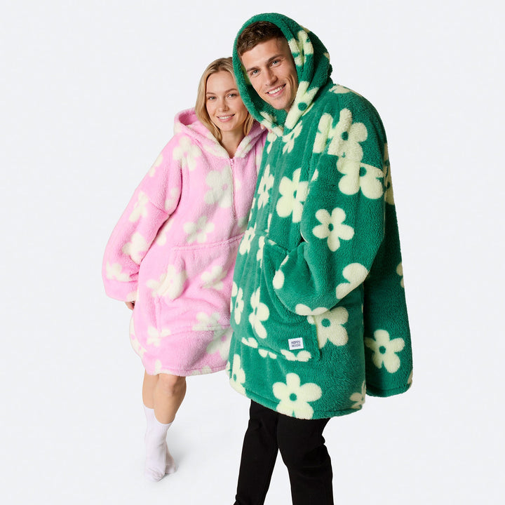 Blommor Rosa Teddy HappyHoodie