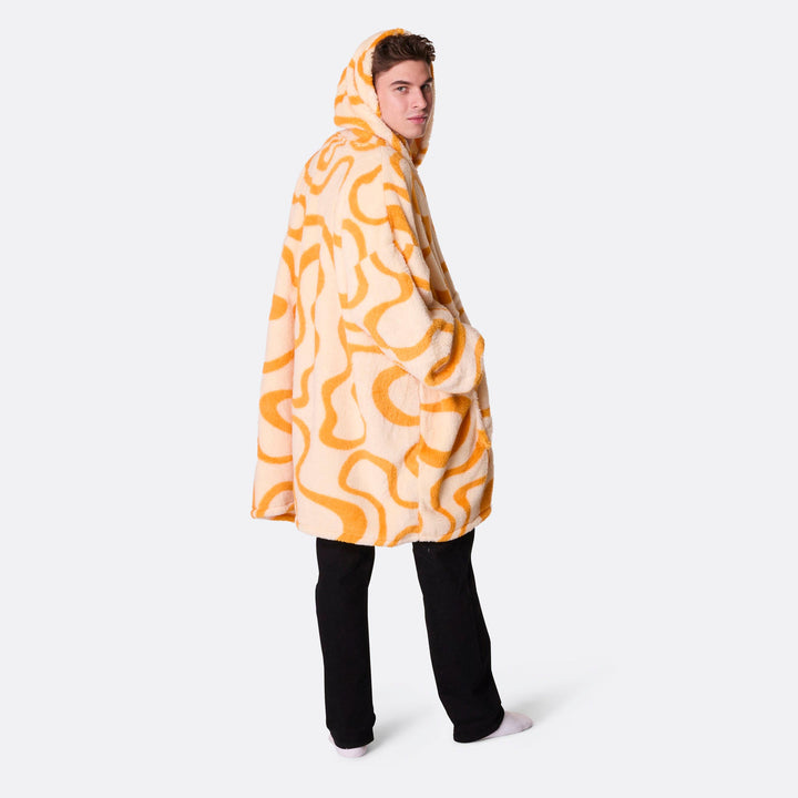 Gul Vågig Teddy HappyHoodie