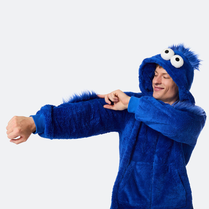 Monster Blå Onesie Herr