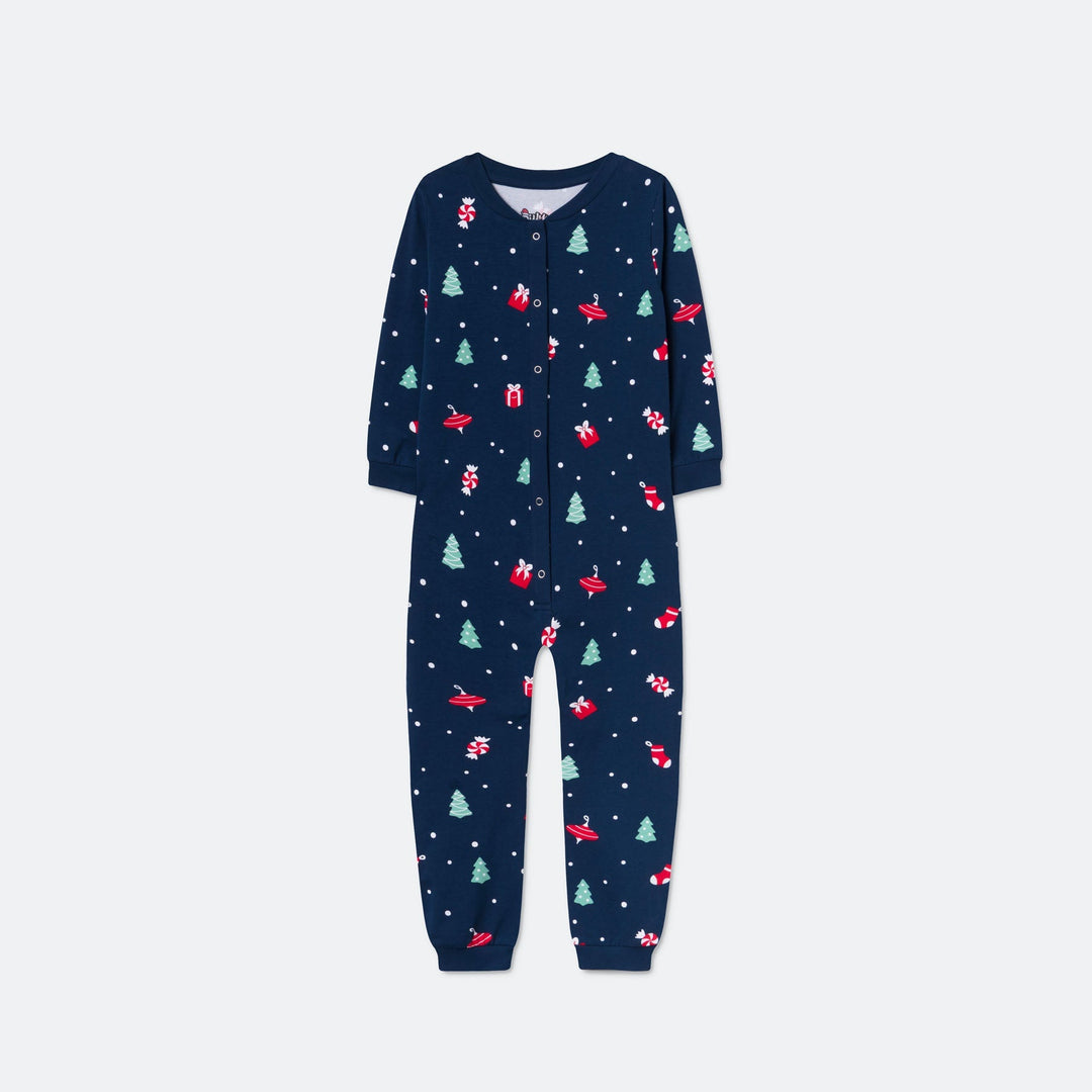 Julpynt Overall Blå Julpyjamas Barn