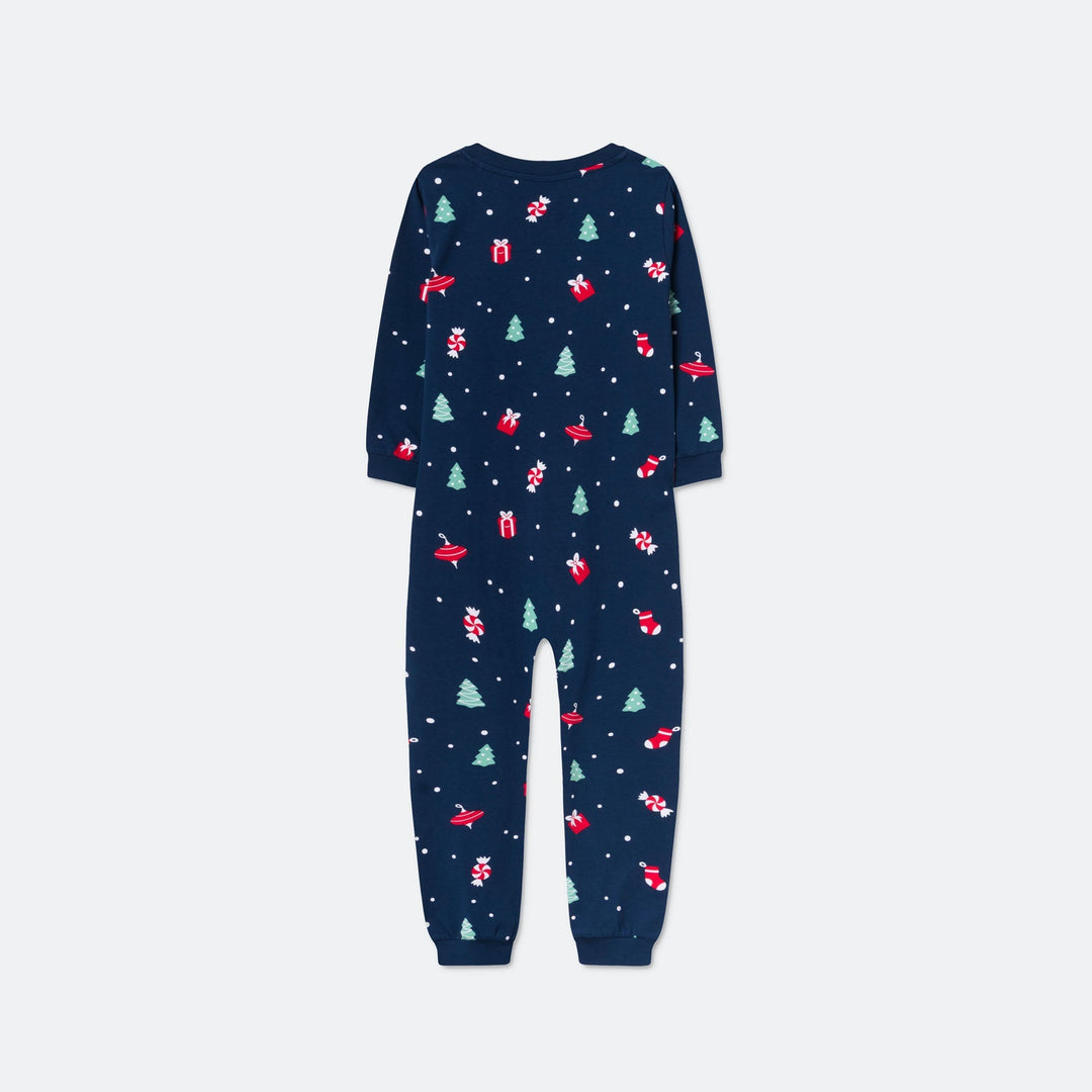 Julpynt Overall Blå Julpyjamas Barn