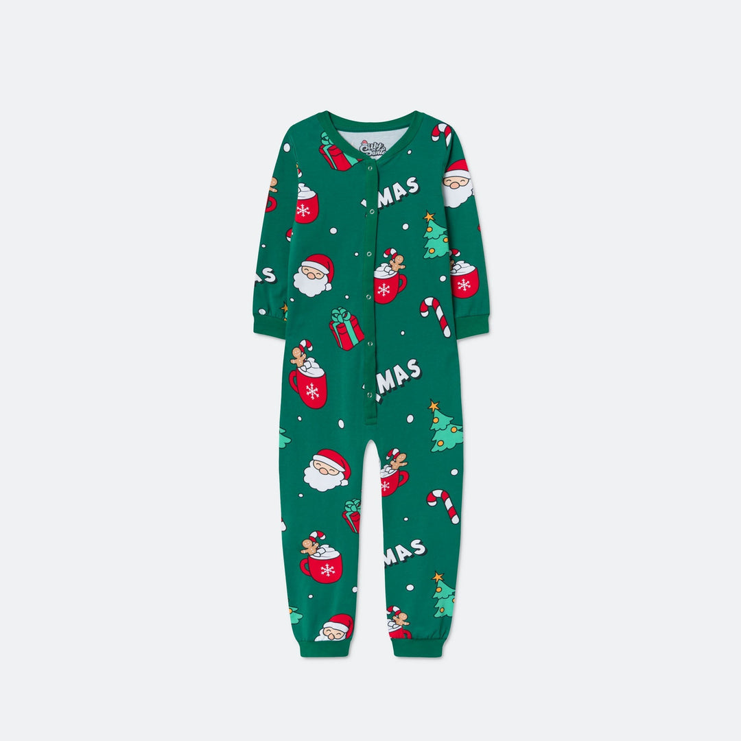 Xmas Overall Grön Julpyjamas Barn
