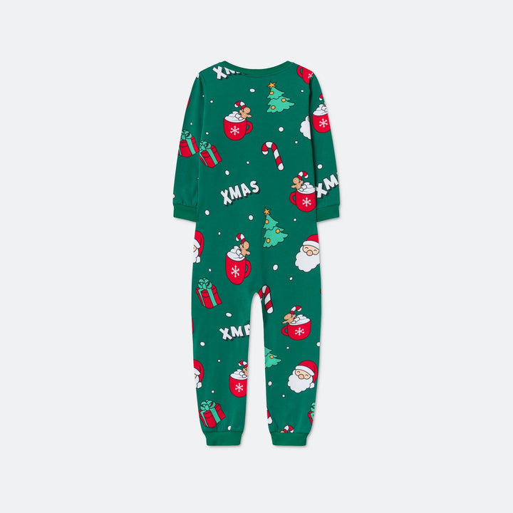 Xmas Overall Grön Julpyjamas Barn