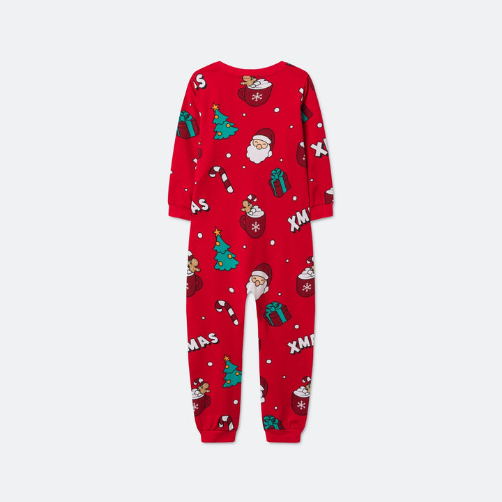 Xmas Overall Röd Julpyjamas Barn