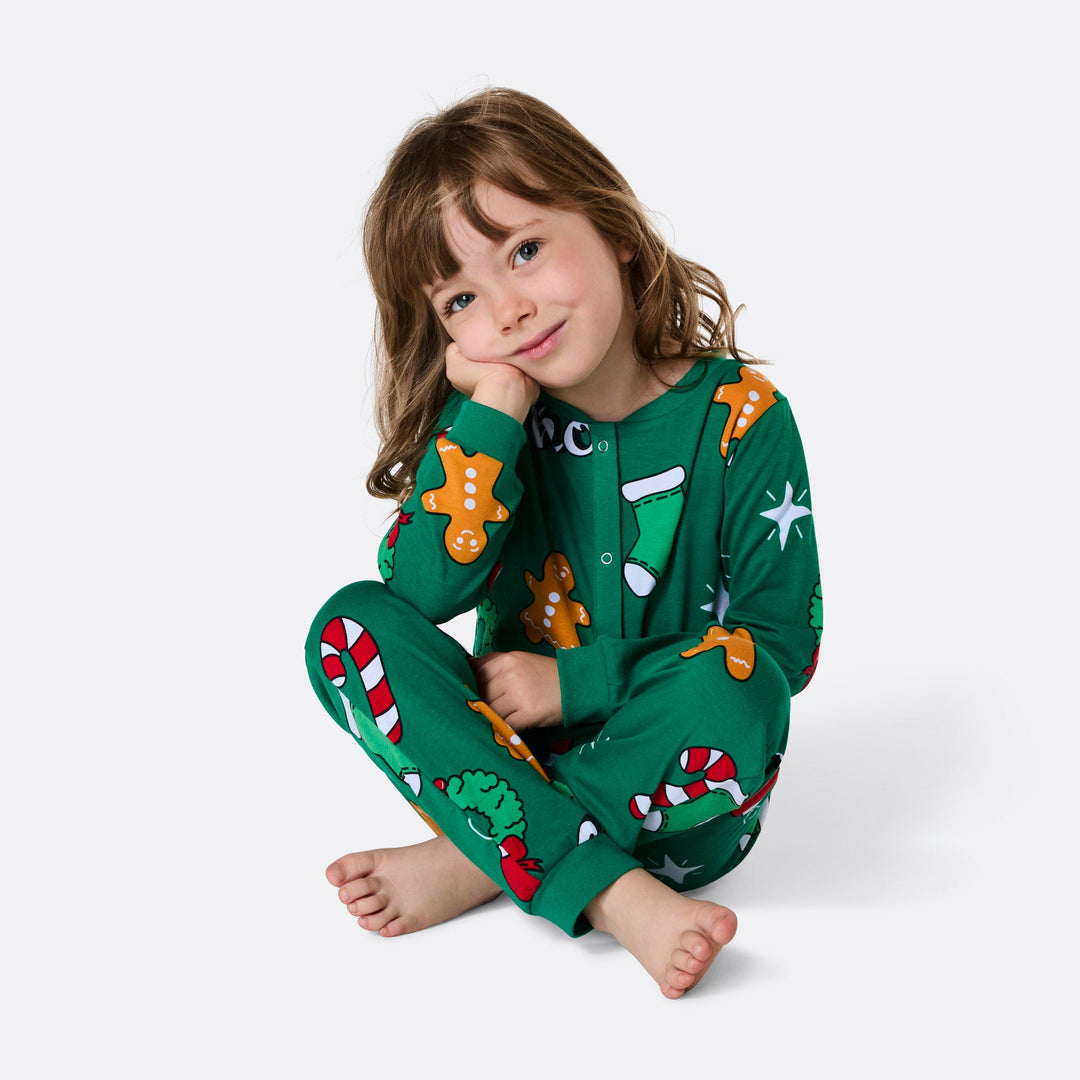 Hohoho Overall Grön Julpyjamas Barn