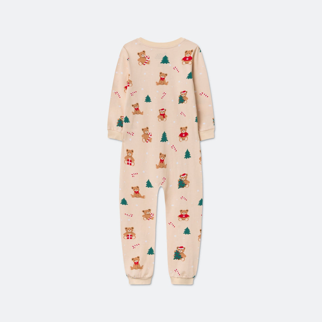 Teddybjörn Overall Beige Julpyjamas Barn