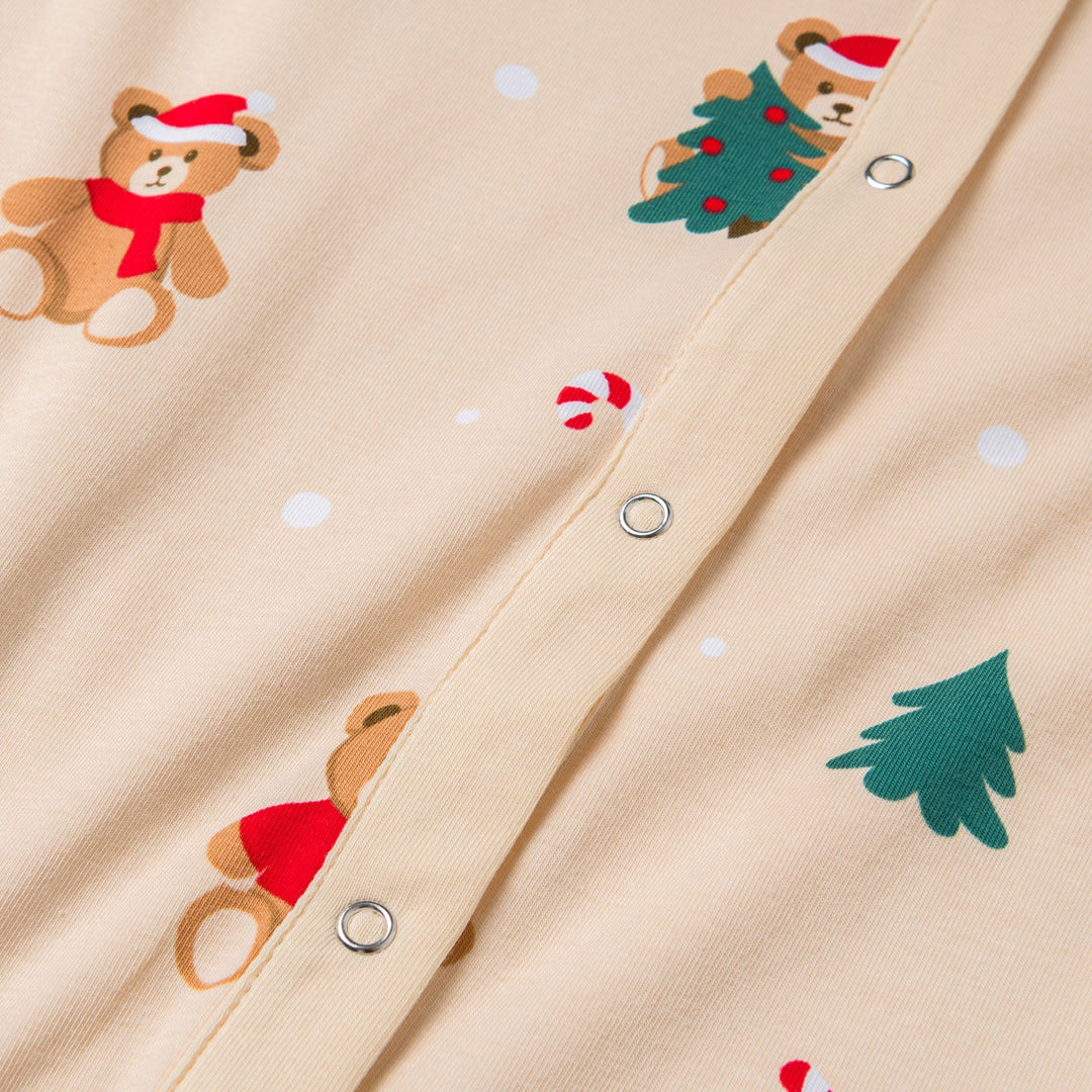 Teddybjörn Overall Beige Julpyjamas Barn