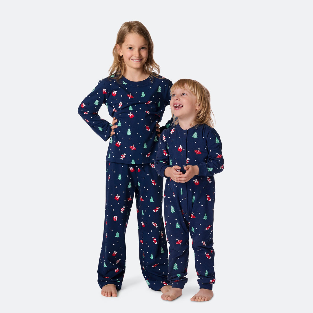 Julpynt Blå Julpyjamas Barn