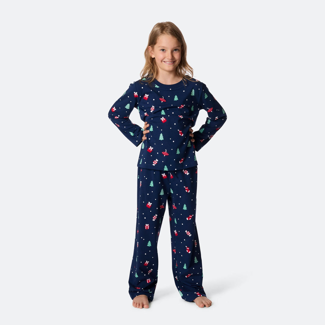 Julpynt Blå Julpyjamas Barn