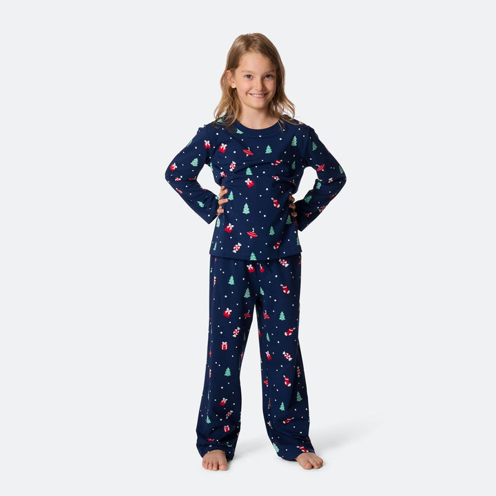 Julpynt Blå Julpyjamas Barn