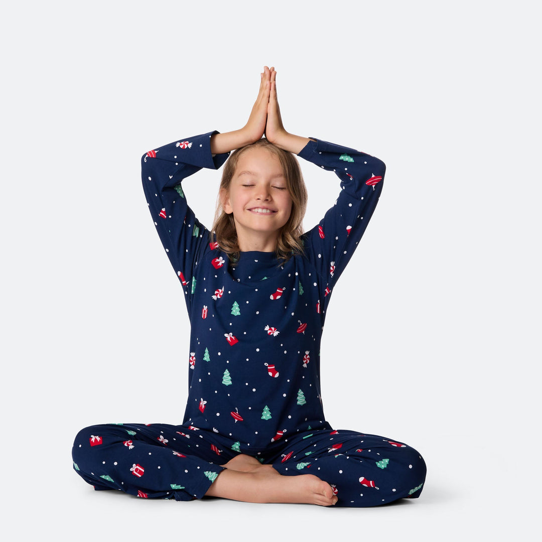 Julpynt Blå Julpyjamas Barn