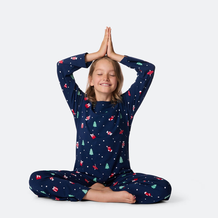 Julpynt Blå Julpyjamas Barn