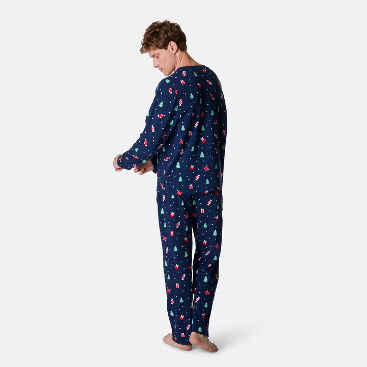 Julpynt Blå Julpyjamas Herr