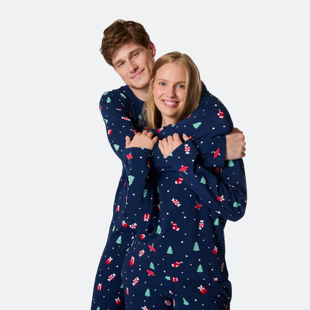 Julpynt Blå Julpyjamas Herr