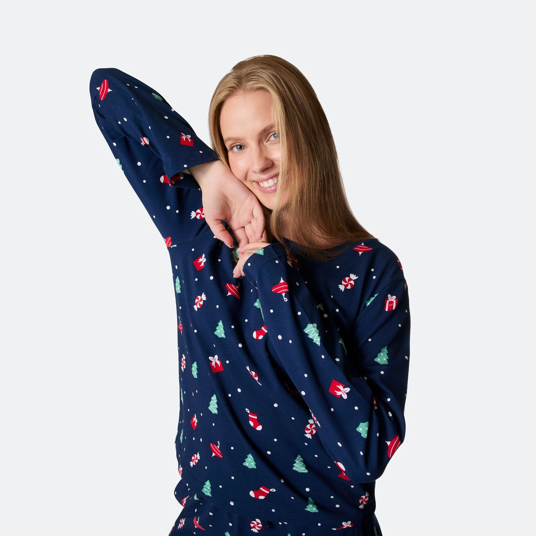 Julpynt Blå Julpyjamas Dam