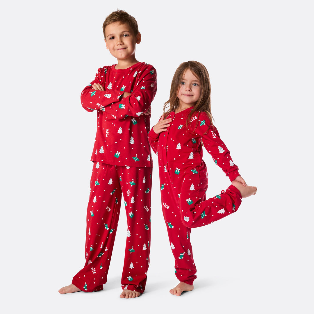 Julpynt Röd Julpyjamas Barn