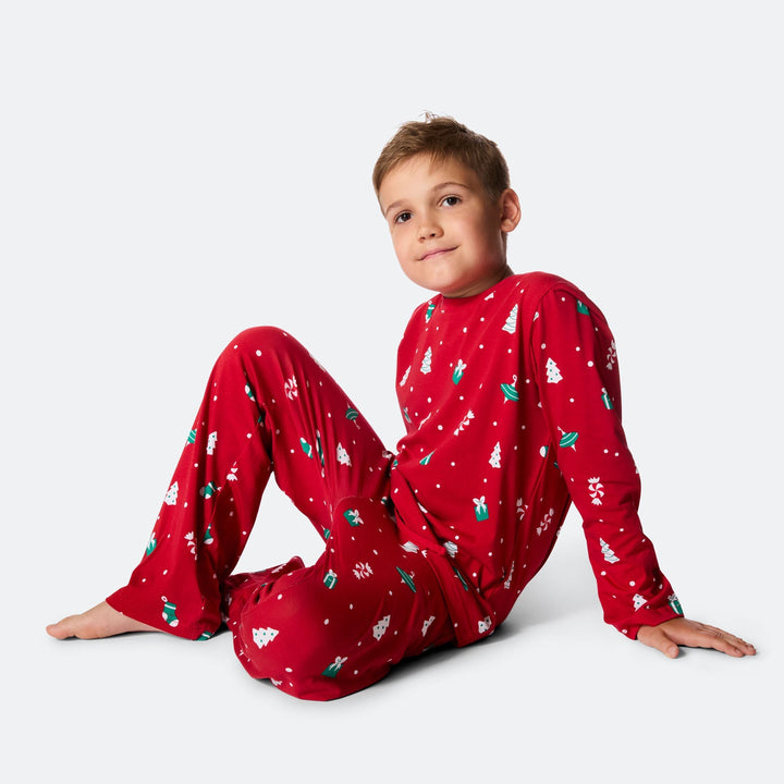Julpynt Röd Julpyjamas Barn