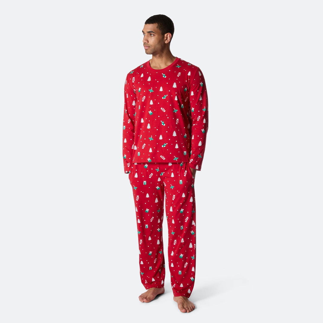 Julpynt Röd Julpyjamas Herr