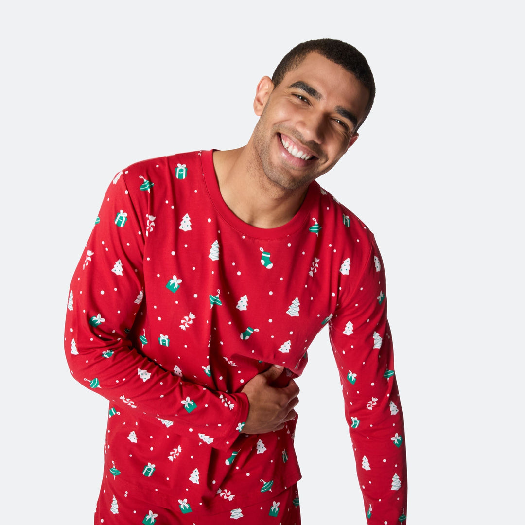 Julpynt Röd Julpyjamas Herr