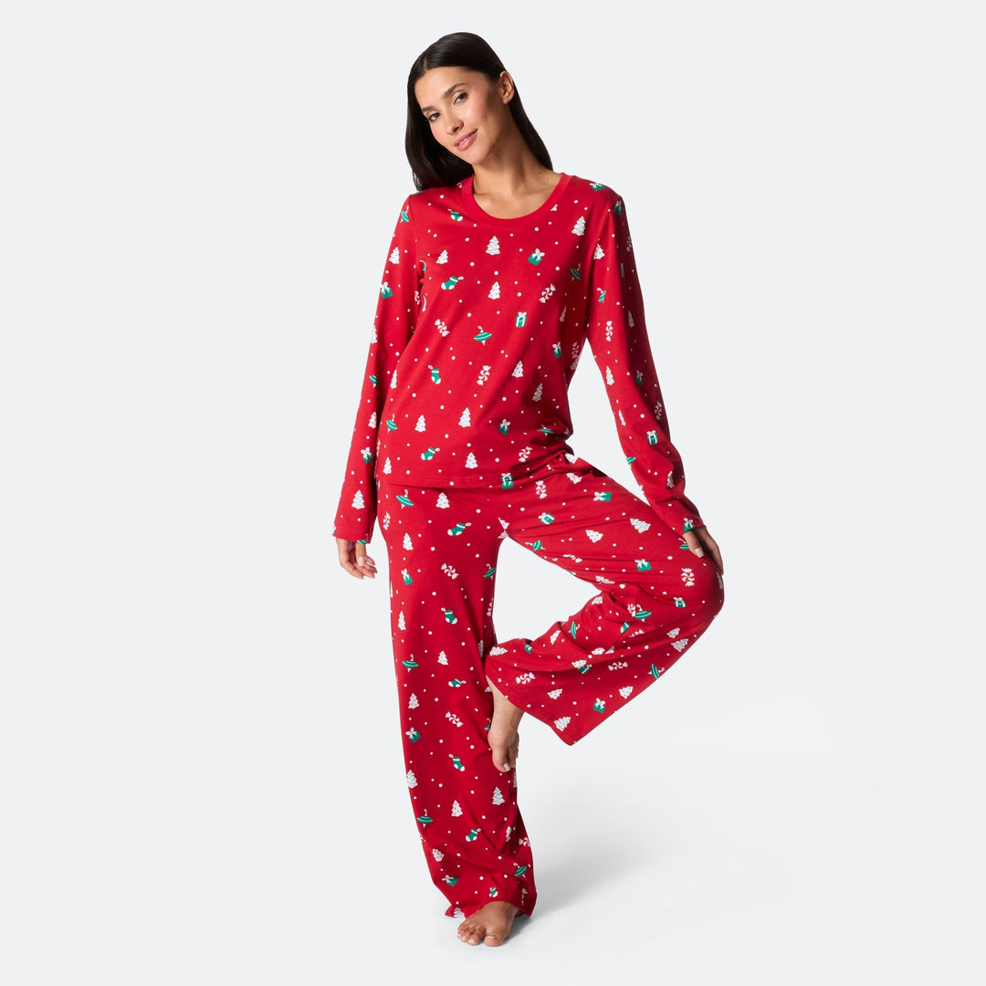 Julpynt Röd Julpyjamas Dam