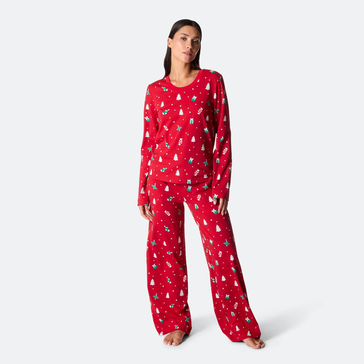 Julpynt Röd Julpyjamas Dam