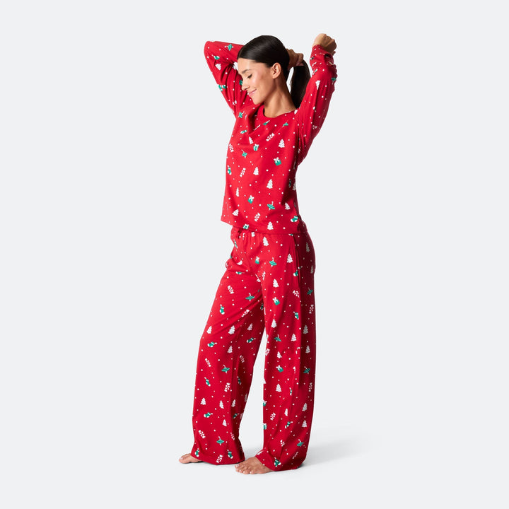 Julpynt Röd Julpyjamas Dam