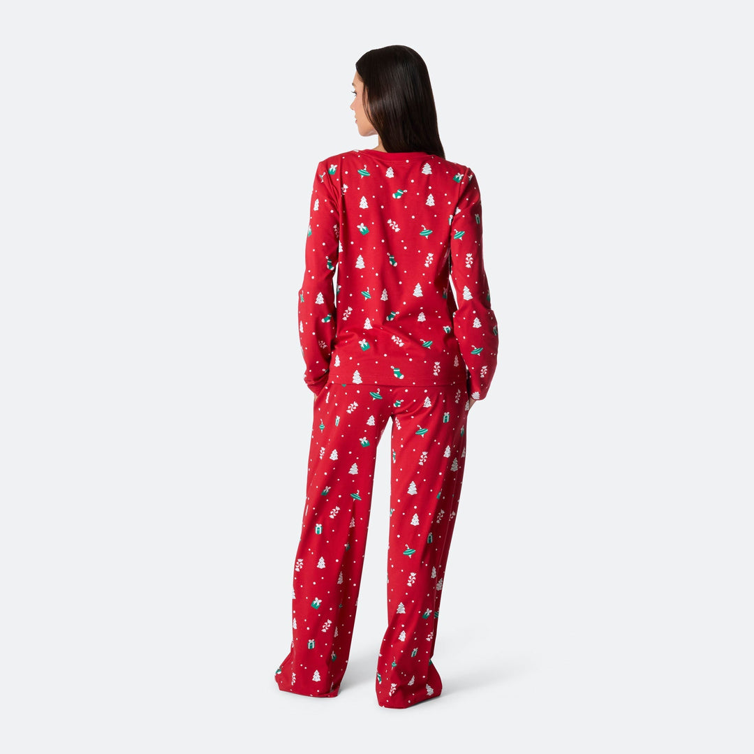 Julpynt Röd Julpyjamas Dam