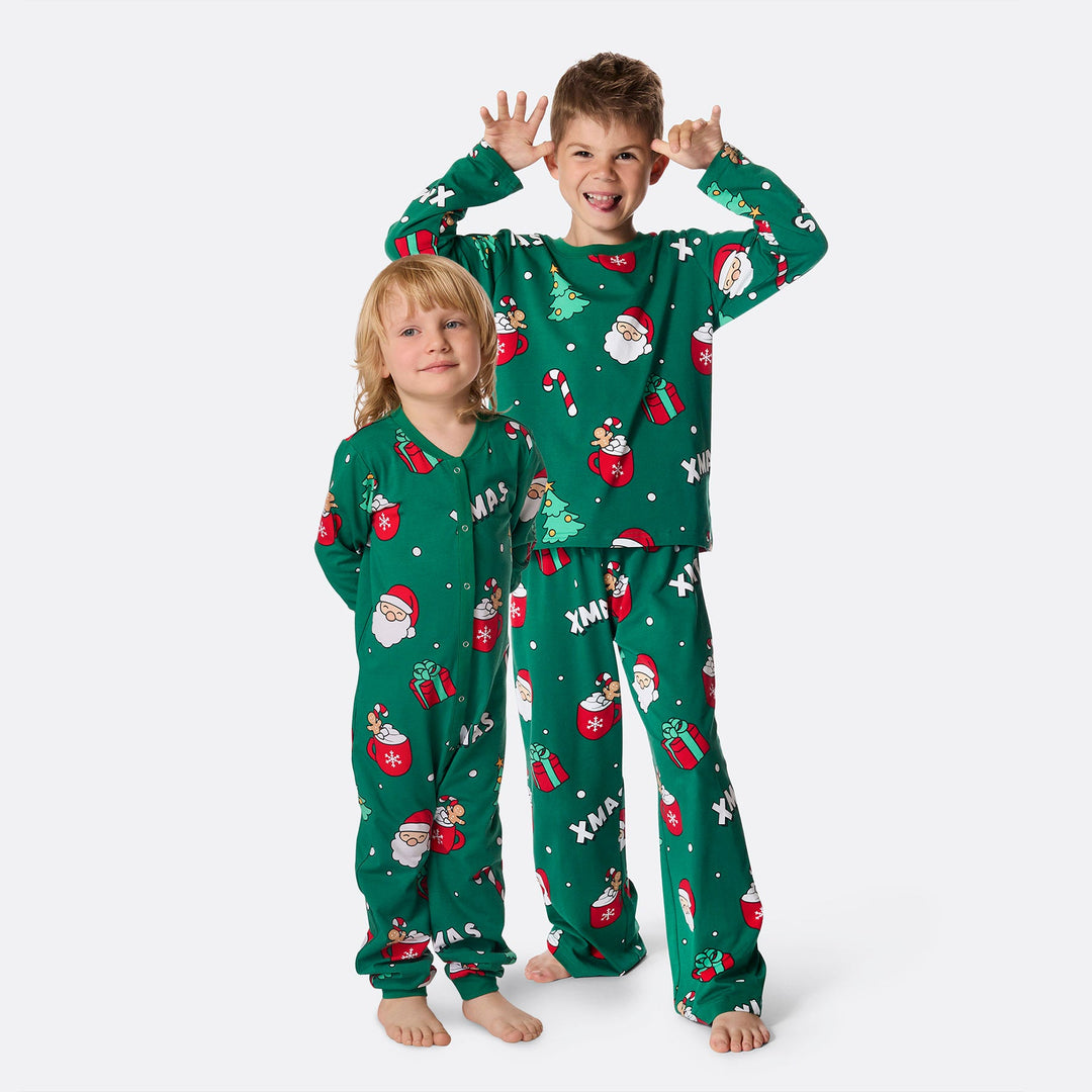 Xmas Grön Julpyjamas Barn