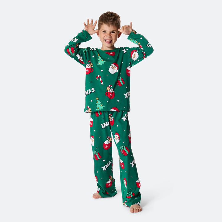 Xmas Grön Julpyjamas Barn