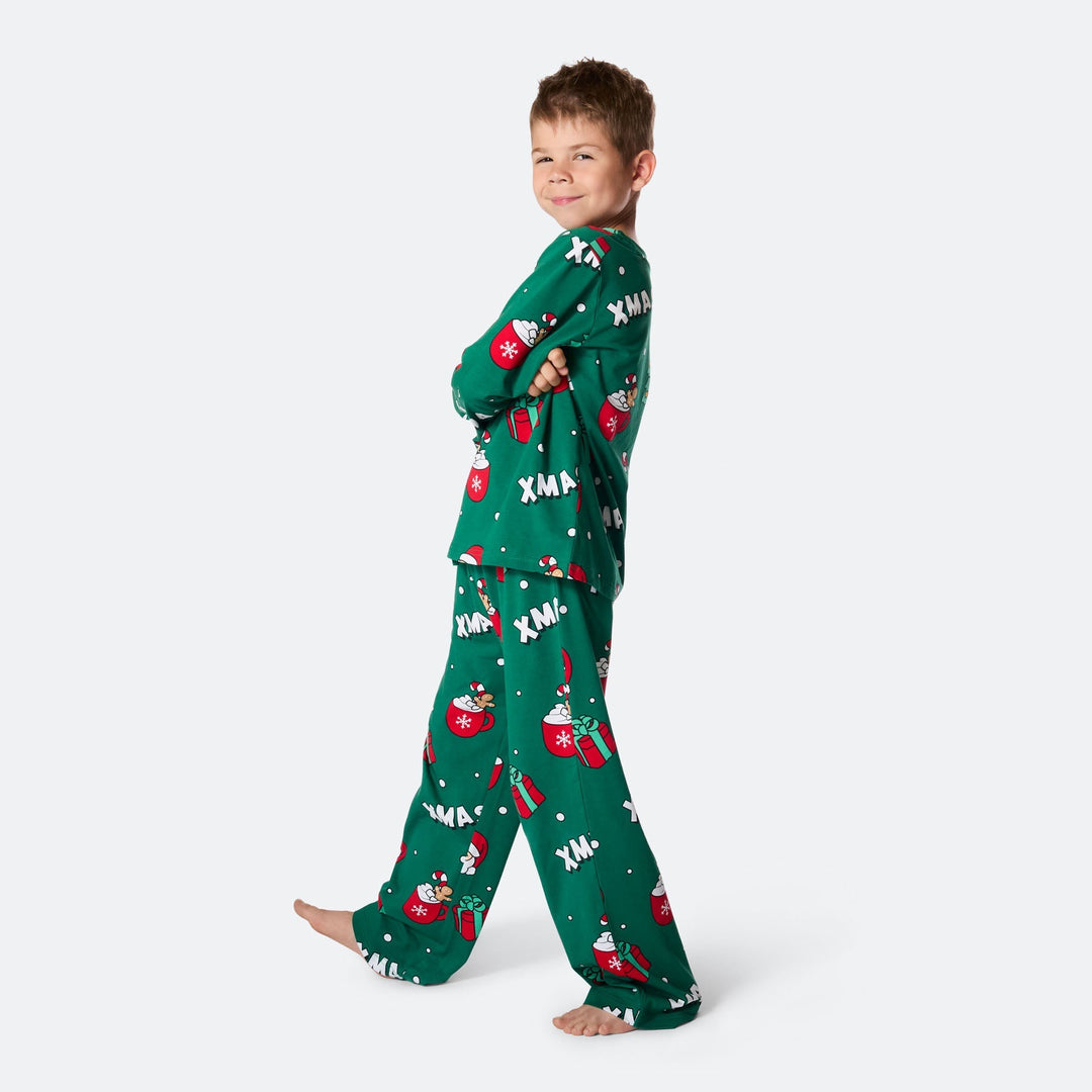 Xmas Grön Julpyjamas Barn