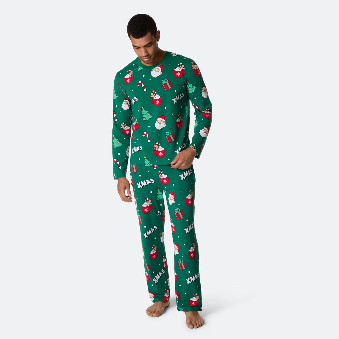 Xmas Grön Julpyjamas Herr