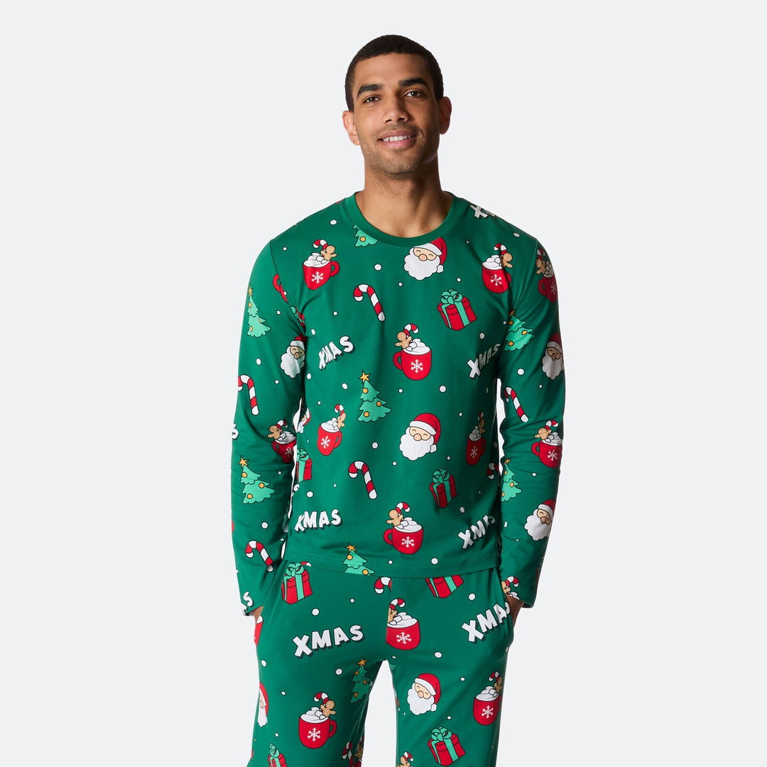 Xmas Grön Julpyjamas Herr